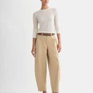 Everlane Women's Utility Cargo Pant in Classic Khaki, Size 6, Cotton/Twill
